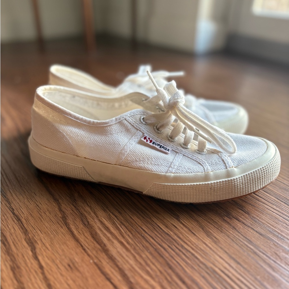 Superga Women's Classic White Canvas Sneakers